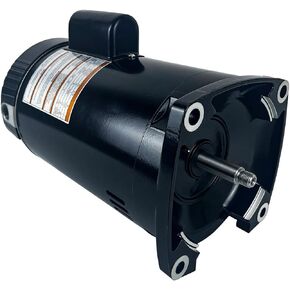 Square Flange Pool Pump Motor B2853 Compatible with Sta-Rite, Hydro Tech, Premier, Aquaflo, Red Jacket, Sears, PAC FAB Pump 1 HP, 3450 RPM, 1.25 Service Factor, 56Y Frame