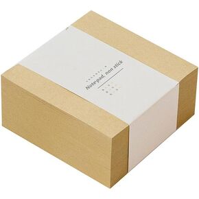 400 Sheet Office Memo Sheets,Not Sticky Memo Cube Refill,Blank Paper Memo Pads,Tear-Off Pages(Not Loose) Blank Scratch Pads,Unlined Notepads for Writing Lists,Quick Notes 3.8X 3.8- Brown