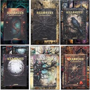 180Pcs Vintage Gothic Scrapbook Paper, Antique Journal Supplies for Scrapbooking Kit, Magic Decorative Paper, Spider, Door, Dark Academia Wall Decor for Room Decorations