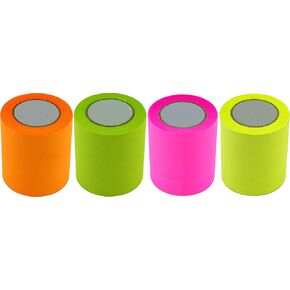 4A Roll Sticky Notes,Full Adhesive,Width x Length 2 x 315 Inches,Neon Assorted,Self-Stick Notes,4 Refill Rolls,4A PSS 9-1 Refill