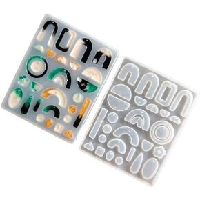 DIY Earring Resin Molds Jewelry Casting Molds for Beginners, Silicone Pendant Mould Resin Molds Handmade Craft Mould for DIY Women Earrings, Resin Jewelry, Pendant Craft Tool (SC0011)