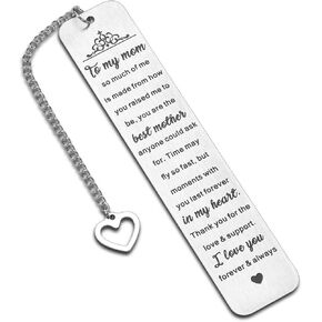 Mothers Day Gifts for Mom from Daughter Son, to My Mom Gifts I Love You Bookmark, Mom Birthday Retirement Bookmark Gifts for Mother Mommy, Happy Mothers Day Easter Basket Stuffes for Women Lady