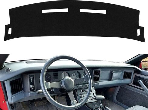 حصيرة غطاء لوحة القيادة مناسبة خصيصًا لسيارة Pontiac Firebird 1993 1994 1995 1996، وسادة غطاء لوحة القيادة وواقي السجاد (93-96 أسود) F76 in Kuwait