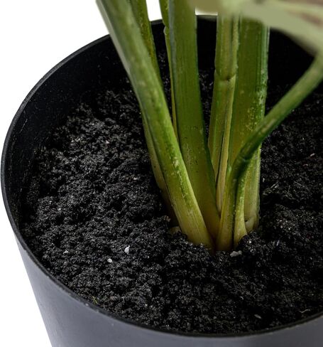Creative Co-Op Faux Elephant Ear Plant in Plastic Pot, Natural and Black in Saudi Arabia