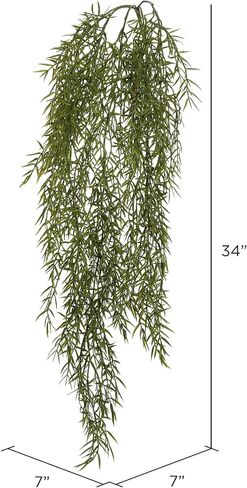Vickerman Everyday 34" Artificial Green Dill Leaf Vine - Faux Indoor Plant Bush - Greenery for Home Or Office Decor - Maintenance Free - Decorative Plant Indoor in Saudi Arabia