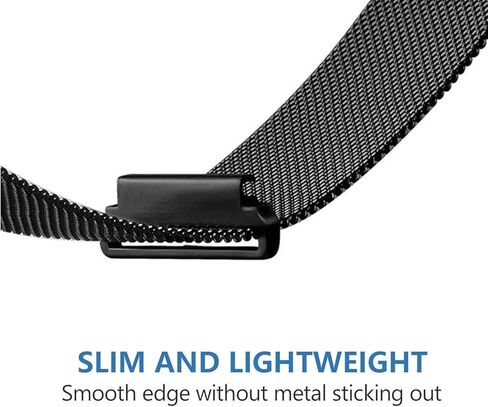 KOREDA Compatible with Samsung Gear S2 Bands Sets, 2 Pack Stainless Steel Metal Band + Mesh Loop Replacement Bracelet Strap for Gear S2 Sport Smart Watch SM-R720/R730 (2 Pack Black) in Saudi Arabia