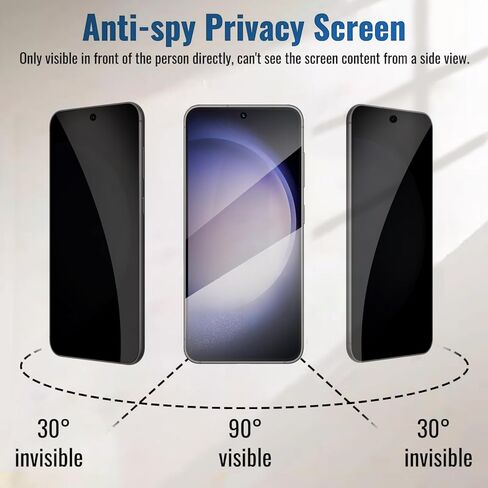 Lyphpe【3 Pack Privacy Screen Protector for samsung galaxy S23FE 9H Tempered Glass Anti-Spy Private Film Compatible for Samsung S23FE Case Friendly in Kuwait