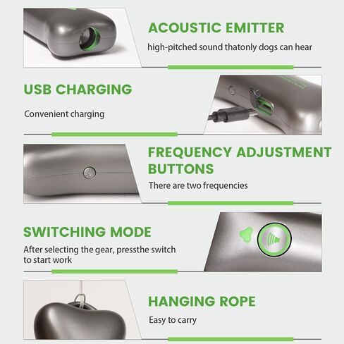 Anti Barking Device,Dog Barking Control Devices,24KHZ Rechargeable Ultrasonic Dog Bark Deterrent up to 16.4 Ft Effective Control Range Safe for Human & Dogs Portable Indoor & Outdoor (Bone model) in Kuwait