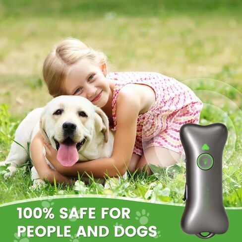 Anti Barking Device,Dog Barking Control Devices,24KHZ Rechargeable Ultrasonic Dog Bark Deterrent up to 16.4 Ft Effective Control Range Safe for Human & Dogs Portable Indoor & Outdoor (Bone model) in Kuwait