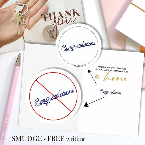 Hat Acrobat New Home Card Set with Envelopes - 24 Unique Housewarming Cards for Congratulations, Blue and White, Unisex-Adults in Saudi Arabia