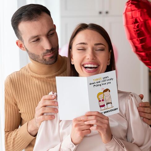 Funny Two Years Anniversary Card Gift For Couple Husband Wife, Lovely 2 Year Gifts Anniversary for Her Him, Naughty Two Years Old Anniversary for Boyfriend Girlfriend in Saudi Arabia