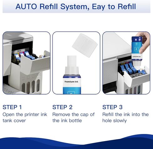 522 Ink Refill Bottles Replace Epson 522 Ink for Epson EcoTank ET-2400, ET-2803, ET-4800, ET-2800, ET-2840, ET-4810, ET-4700, Epson EcoTank ET-2720（BK C M Y, 385ml） in Saudi Arabia