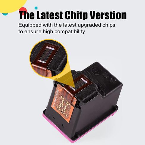 استبدال خرطوشة الحبر المعاد تصنيعها من INKCLOUD لخراطيش الحبر HP Ink 65 65XLBlack لخراطيش الحبر HP 3772 3755 3700 3722 3752 2600 2622 2652 5055 5000 5070 5052 5014 (أسود، عبوتان) in Kuwait