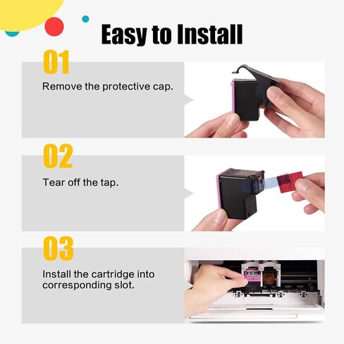 استبدال خرطوشة الحبر المعاد تصنيعها من INKCLOUD لخراطيش الحبر HP Ink 65 65XLBlack لخراطيش الحبر HP 3772 3755 3700 3722 3752 2600 2622 2652 5055 5000 5070 5052 5014 (أسود، عبوتان) in Kuwait