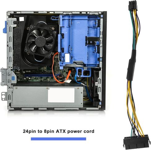 The Lord of the Tools 2PCS 24 Pin to 8 Pin ATX Power Adapter Cable Compatible with Dell Optiplex 3020/7020/ 9020/ H61/ H81/ Q77/ Q87/ B75/ A75/ Q75/ Q65 in Saudi Arabia