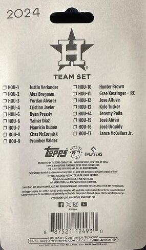 Houston Astros 2024 Topps Factory Sealed 17 Card Team Set Featuring Justin Verlander, Alex Bregman and Jose Altuve Plus Grae Kessinger Rookie Card in Saudi Arabia