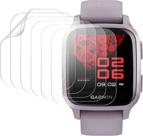 Screen Protectors for Garmin Venu SQ/SQ Music, (6 Pack) Soft TPU Protective Film, Full Coverage, HD Clear, Scratch Resistant, Zero-Bubble,Protector Screen in Kuwait