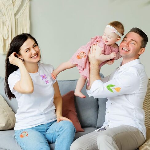 51 قطعة من مثبتات الخياطة الورقية للتطريز بالعصا والغرز مع تصميمات الزهور والأوراق، مثبت قابل للذوبان في الماء للتطريز، هدايا الخياطة للمبتدئين، محبي الخياطة اليدوية in Kuwait