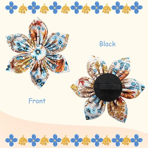Lionheart glory Premium Dog Collars, Dog Collar with Flower Heavy Duty Adjustable Halloween Dog Collar with Flower for Small Dogs in Saudi Arabia