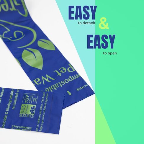 Dog Poop Bags - 240 Count (16 Rolls - 15 Bags Per Roll) Biodegradable & Compostable, Leak Proof, Unscented, Extra Thick, Quality Pet Waste Bags in Saudi Arabia