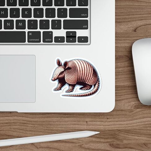Armadillo Sticker Weatherproof Souvenir Decal Vinyl Small Waterproof for Water Bottle Mug Passport Book Scrapbook Notebook Laptop Tumbler Skateboard Computer Phone Size 4" Funny Gift in Saudi Arabia