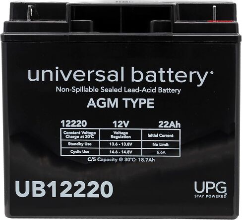 UPG Universal Power Group 12 Volt 22 Ah AGM بطارية مختومة خالية من الصيانة in Kuwait