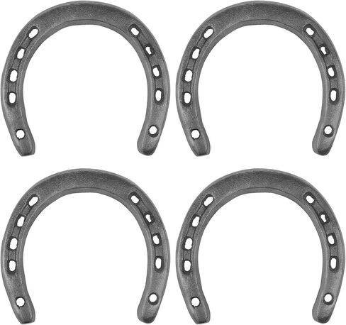 ECSiNG 4PCS Rustic Horseshoe Wall Decor Cast Iron Horseshoe Wall Hanging Ornaments Good Luck Blessing Gift for Indoor Outdoor Farmhouse Door Wall Decor in Saudi Arabia