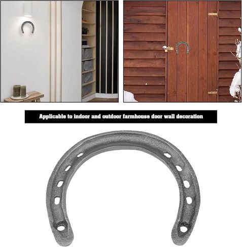 ECSiNG 4PCS Rustic Horseshoe Wall Decor Cast Iron Horseshoe Wall Hanging Ornaments Good Luck Blessing Gift for Indoor Outdoor Farmhouse Door Wall Decor in Saudi Arabia