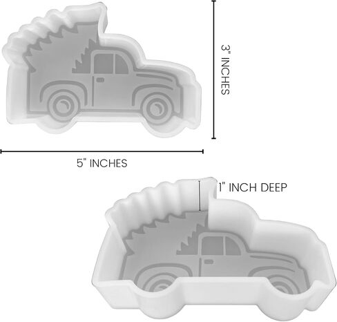 Christmas Freshie 4 Pack Silicone Mold | Winter Christmas Tree Vintage Truck Grouch Elf | Crafter Supplies for Freshie, Soap, Resin, Candles in Saudi Arabia