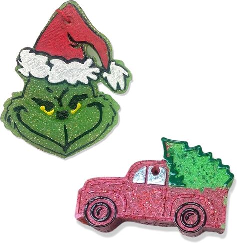 Christmas Freshie 4 Pack Silicone Mold | Winter Christmas Tree Vintage Truck Grouch Elf | Crafter Supplies for Freshie, Soap, Resin, Candles in Saudi Arabia
