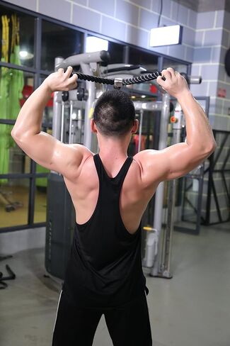 KYLIN SPORT 27 بوصة حبل ثلاثي الرؤوس عالي التحمل، تمرين الجمباز، آلة سحب للأسفل، ملحق سحب للأسفل، نظام حبل للضغط والسحب للأسفل in Kuwait