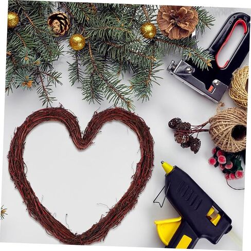Vine Wreath Rattan Wreath Frame Rattan Vine Garland Heart Shaped Wreath Form Rattan Door Wreath Floral Wreath Frame Wreaths for Crafts Rattan Heart Shaped Wreath Basket Christmas in Saudi Arabia