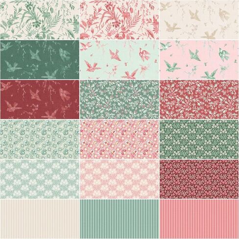 مجموعة سحر الطيور Jera Brandvig Birdsong Charm Pack 42 مربعًا مقاس 5 بوصات من Maywood Studio، متنوعة in Kuwait