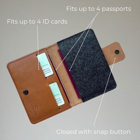 Family Passport Holder Passport Holder with Airtag Passport Wallet with Airtag Passport Holder Passport Cover with Airtag Leather Passport Cover Airtag Passport. Black Color. CITYSHEEP in Saudi Arabia