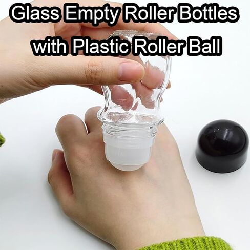 Glass Empty Roller Bottles with Plastic Roller Ball in Kuwait