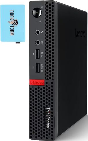 Lenovo ThinkCentre M625 Tiny Desktop PC (AMD A4-9120c 2-Core, 16GB RAM, 128GB SSD, AMD Radeon R4, AC WiFi, Bluetooth 5.0, RJ-45, 6 USB, 2 Display Port, Win 11 Home) with USB Mouse & Dockztorm Hub in Saudi Arabia