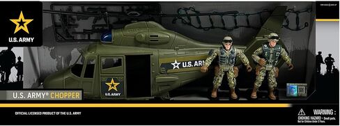 U.S. Army: Chopper with 2 Soldiers - Kids Playset, Includes Vehicle, Action Figures & Accessories, Officially Licensed Product, Ages 4+ in Kuwait