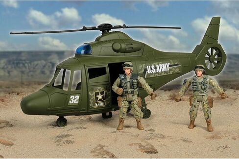 U.S. Army: Chopper with 2 Soldiers - Kids Playset, Includes Vehicle, Action Figures & Accessories, Officially Licensed Product, Ages 4+ in Kuwait