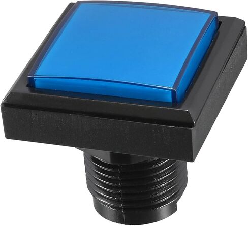Uxcell لعبة زر الضغط 44x44 مربع 12 فولت LED مفتاح زر الضغط المضيء مع مفتاح صغير لألعاب الفيديو الممرات الأبيض 5 قطعة in Saudi Arabia