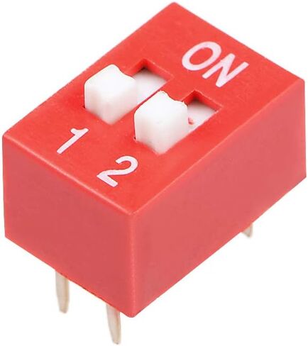 uxcell 50 Pcs Red DIP Switch 1-2 Positions 2.54mm Pitch for Circuit Breadboards PCB in Saudi Arabia