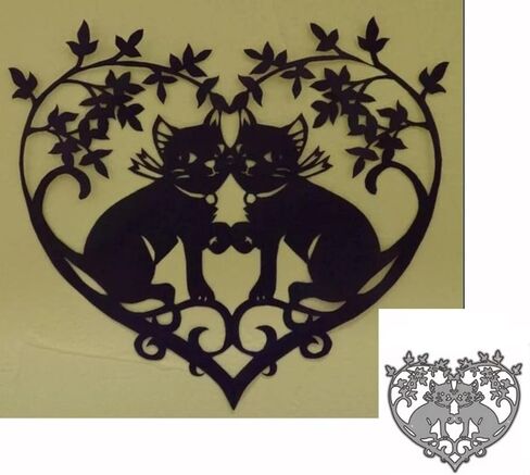 قطعتان من قطع معدنية على شكل قطة حيوانية، قطع تزيين على شكل قطة حيوانية، استنسل لبطاقات القصاصات بنفسك، قوالب ورقية مزخرفة لصنع بطاقات القصاصات in Kuwait