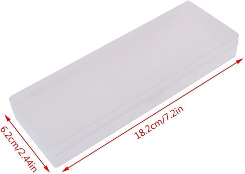 4 Pcs Plastic Pencil Case Plastic Stationery Case with Hinged Lid and Snap Closure for Pencils,Pens,Office Supplies in Kuwait