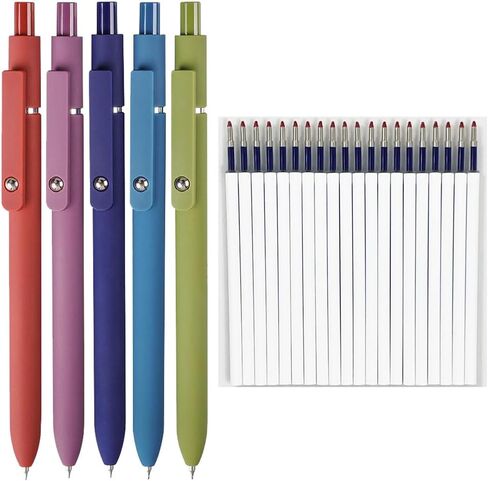 sencoo 25 pack Blue Gel Pens Pens Retractable Roller Ball Pens 0.5mm Cute Student Pens School Office Gift Pens (style1, Blue) in Saudi Arabia