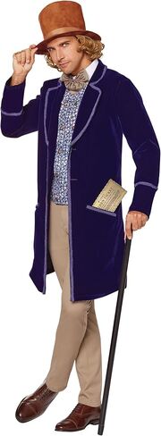 Spirit Halloween Willy Wonka and the Chocolate Factory Adult Willy Wonka Costume | Officially Licensed | TV and Movie Costume in Saudi Arabia