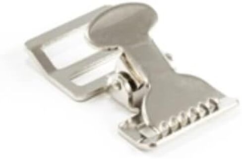 مشبك زنبركي بزر ضغط 1 بوصة من الفولاذ المطلي بالنيكل على شكل تمساح / الكمية 2 in Kuwait