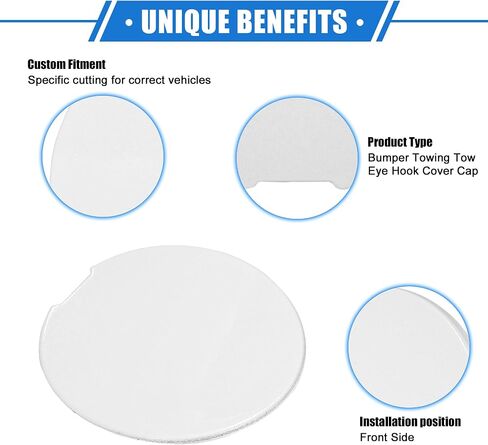 Car Towing Tow Eye Hook Cover Cap Compatible for Ford Explorer 2011-2015, Durable Plastic White Front Bumper in Saudi Arabia