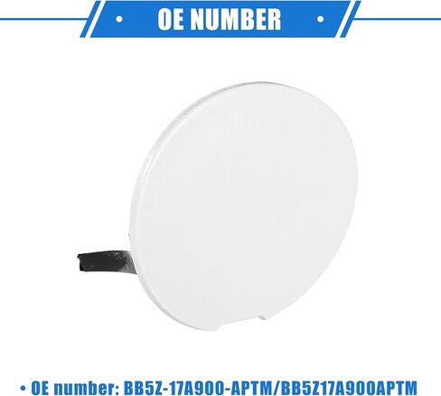 Car Towing Tow Eye Hook Cover Cap Compatible for Ford Explorer 2011-2015, Durable Plastic White Front Bumper in Saudi Arabia