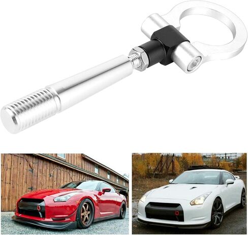 Car Tow Hook, Fydun CNC Aluminum Tow Hook for JDM Style Screw on Track Racing Towing Ring Car Auto Trailer Ring Fit for Infiniti FX35/FX45/FX50 QX70 (White) in Saudi Arabia