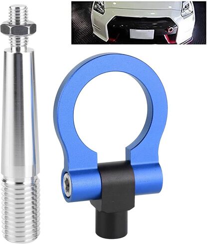 Car Tow Hook, Fydun CNC Aluminum Tow Hook for JDM Style Screw on Track Racing Towing Ring Car Auto Trailer Ring Fit for Infiniti FX35/FX45/FX50 QX70 (White) in Saudi Arabia