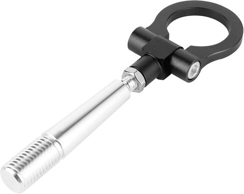 خطاف سحب السيارة، خطاف سحب ألومنيوم Fydun CNC لبرغي نمط JDM على مسار السباق حلقة سحب السيارات حلقة مقطورة مناسبة لإنفينيتي FX35/FX45/FX50 QX70 (أبيض) in Saudi Arabia